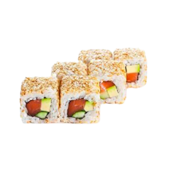 Каліфорнійський з лососем в кунжуті